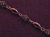 Handmade Chain Antique Copper Colored Roses & Ovals