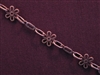 Handmade Chain Antique Copper Colored Small Daisies
