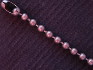 Ball Chain Antique Copper Colored 6 mm Bead Bracelet