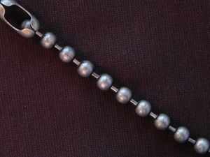Ball Chain Antique Silver Colored 6 mm Bead Bracelet