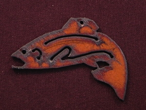 Rusted Iron Fish Pendant