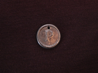 Initial P Antique Silver Colored Wax Seal
