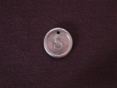 Initial S Antique Silver Colored Wax Seal