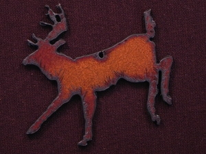 Rusted Iron Deer Pendant