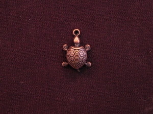 Charm Antique Copper Colored Turtle