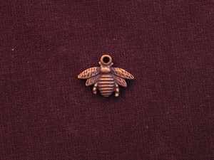 Charm Antique Copper Colored Bumble Bee