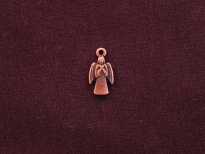 Charm Antique Copper Colored Praying Angel