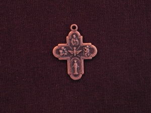 Charm Antique Copper Colored Ancient Cross