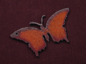 Rusted Iron Butterfly Pendant