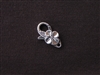 Lobster Clasp Silver Colored Hawaiian Flower