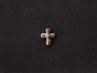 Metal Cross Bead Antique Copper Colored