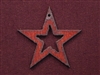 Rusted Iron Star With Star Cut Out Pendant