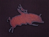 Rusted Iron Flying Pig Pendant