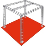 HONG KONG - 10X10 TRADE SHOW TRUSS BOOTH, WITH CROSS SUPPORT<BR>[FRAME ONLY]