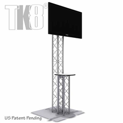 8 FT TK8 TRUSS MONITOR STAND KIOSK WITH COUNTER TABLE TOP<BR>[FRAME ONLY]