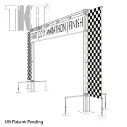 Rigger - 20ft by 12ft TK8 Truss Start & Finish Line Arch with stabelizing Out-Riggers