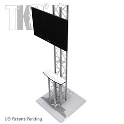 8 Ft TK8 Truss Monitor Stand Media Kiosk Station