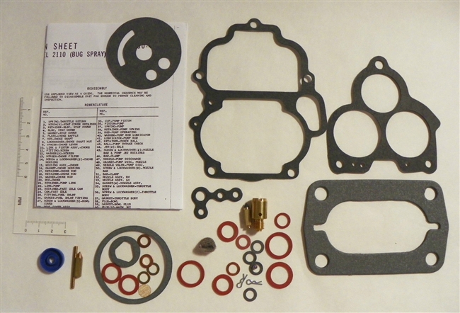 Holley 94 Carburetor Rebuild Kit Ford Model AA-1 2100 Fuel Sys Repair Bugspray