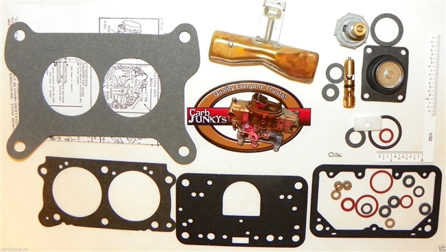 Holley 2300 2 Barrel Carburetor Rebuild Kit 500 CFM 4412 NEW BRASS FLOAT 15879