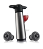 Stainless Steel Wine Saver Pump and 2 Stoppers
