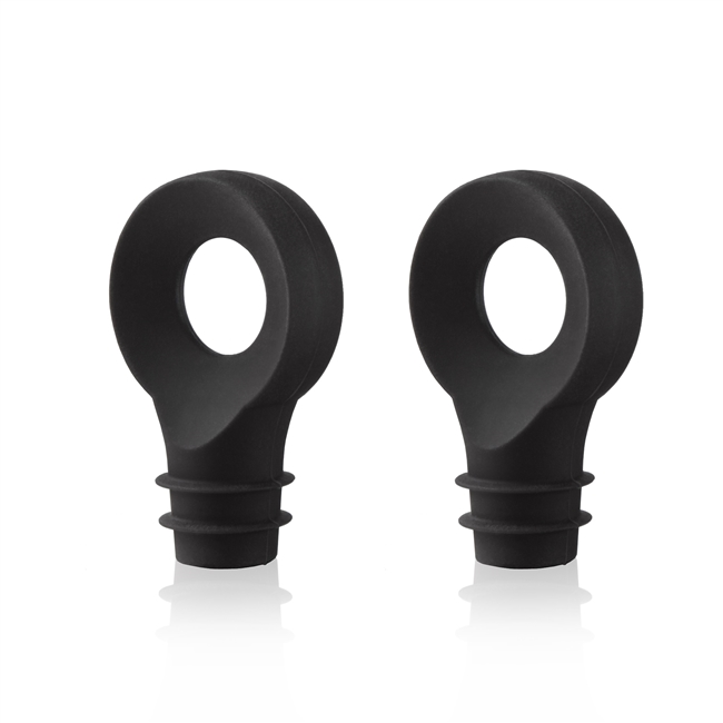 Bottle Stopper Black | Set of 2