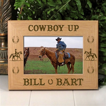 Cowboy Up Horse Picture Frame