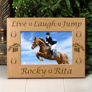 Live Laugh Jump Horse Picture Frame