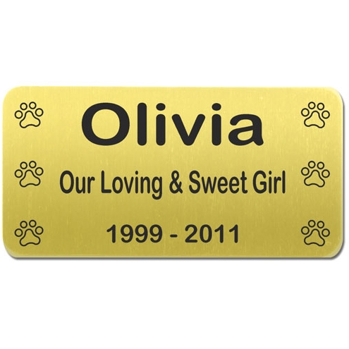 Cat Memorial Name Plate