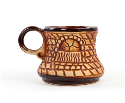 Brown Carved Mug