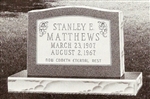 Single Granite Headstone