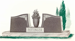 Granite Wing Headstone