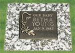 Our Baby Infant Bronze Grave Marker