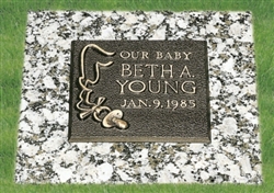 Our Baby Infant Bronze Grave Marker