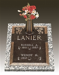 Dynasty Dogwood Double Interment Bronze Grave Marker