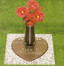 Baby Heart Infant Memorial Bronze Grave Marker