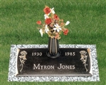 Tea Rose Memorial Bronze Grave Marker