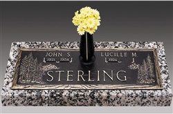 Evergreen Companion Memorial Broze Grave Marker