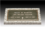 Simple Memorial Bronze Grave Marker