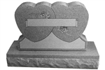 MIS-109-309 Companion Hearts Granite Headstone Monument