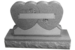 MIS-109-309 Companion Hearts Granite Headstone Monument
