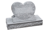 MIS-209 Single Heart Granite Headstone Monument