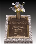 Rose Double Interment Memorial Bronze Grave Marker