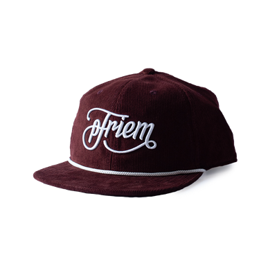 PFRIEM MAROON CORDUROY SNAPBACK HAT