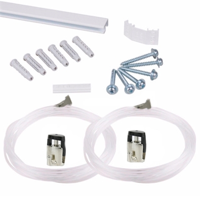 Minirail Kit picture hanging system with two hooks and two perlon cords