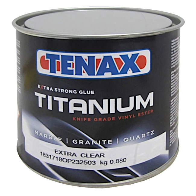 TITANIUM EXTRA CLEAR KNIFE GRADE GLUE 1QT.