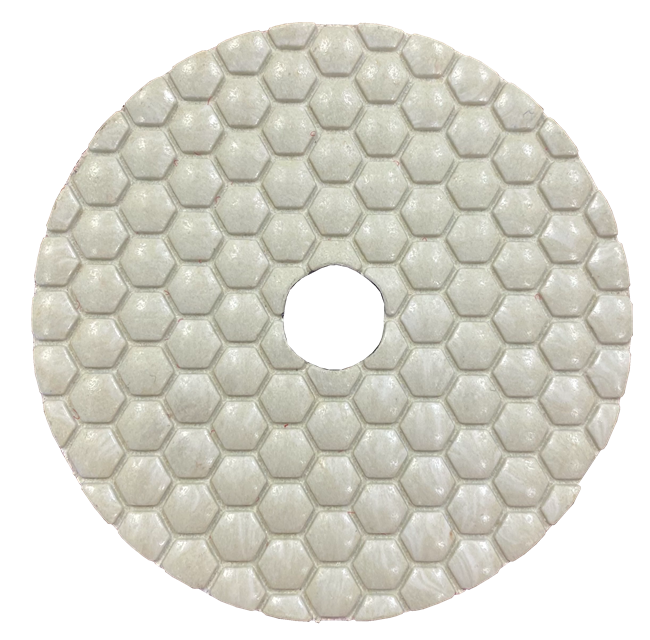 4" Dry Polishing Pad White Resin