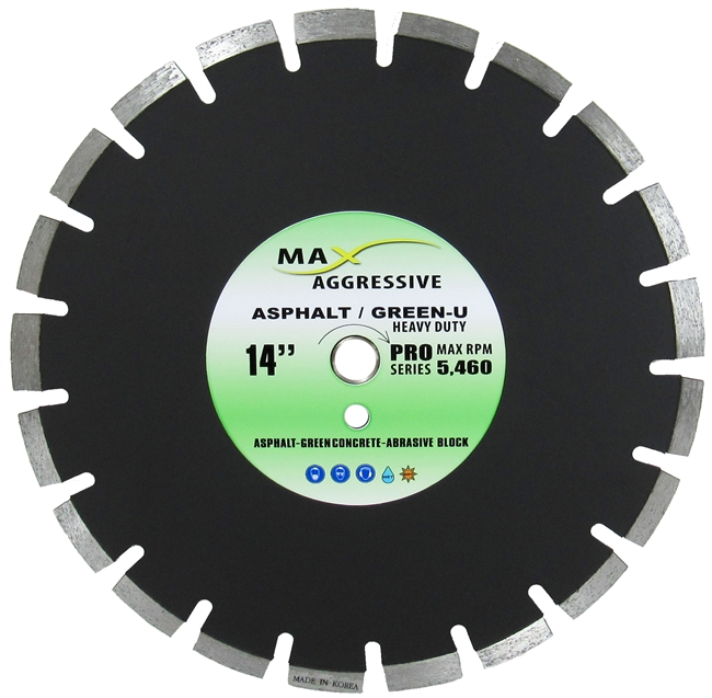 ASPHALT/GREEN CONCRETE DIAMOND BLADE