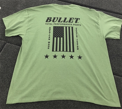 Bullet Stars and Stripes Graphic T-shirt with American Flag