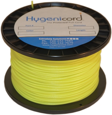 Cleanable Hygenicord Yellow/Glows Gree -250ft Spool