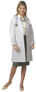 Fashion Seal Ladies Traditional Length Lab Coat (FS486)